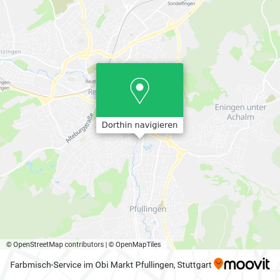 Farbmisch-Service im Obi Markt Pfullingen Karte