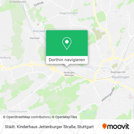 Städt. Kinderhaus Jettenburger Straße Karte
