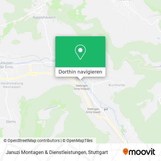 Januzi Montagen & Dienstleistungen Karte