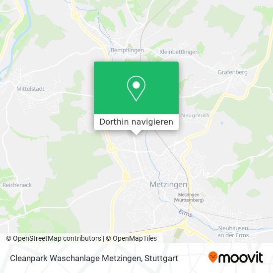 Cleanpark Waschanlage Metzingen Karte