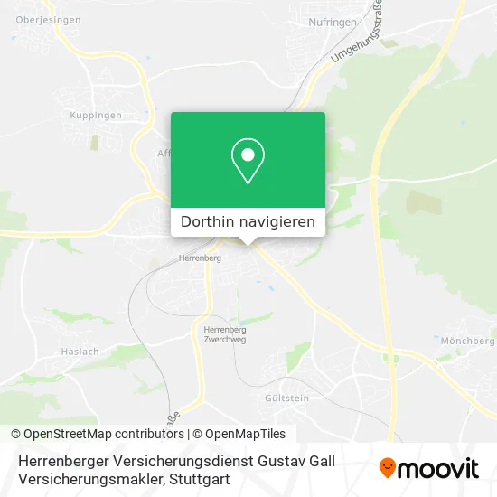 Herrenberger Versicherungsdienst Gustav Gall Versicherungsmakler Karte