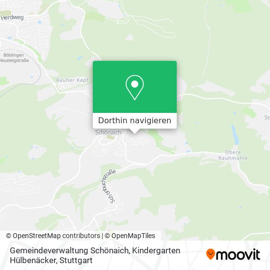 Gemeindeverwaltung Schönaich, Kindergarten Hülbenäcker Karte