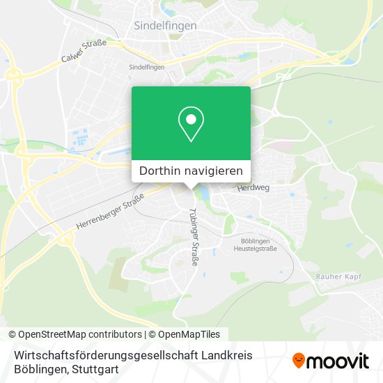 Wirtschaftsförderungsgesellschaft Landkreis Böblingen Karte