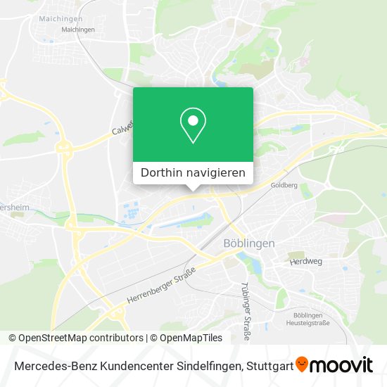 Mercedes-Benz Kundencenter Sindelfingen Karte