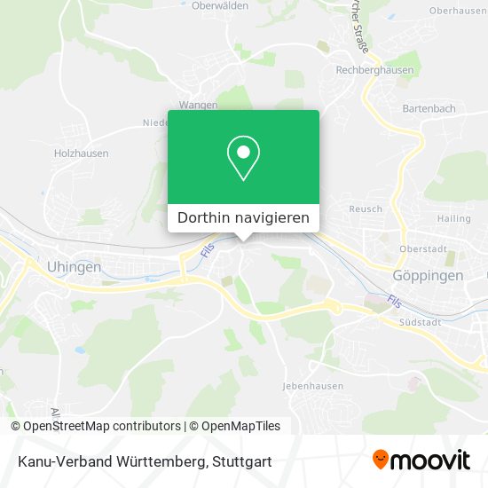 Kanu-Verband Württemberg Karte