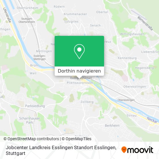 Jobcenter Landkreis Esslingen Standort Esslingen Karte