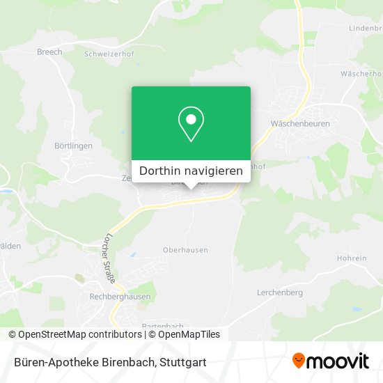Büren-Apotheke Birenbach Karte