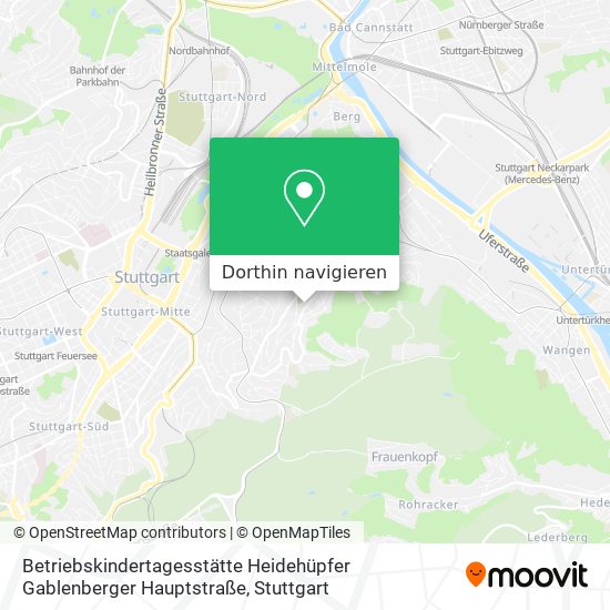 Betriebskindertagesstätte Heidehüpfer Gablenberger Hauptstraße Karte
