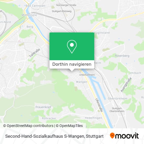 Second-Hand-Sozialkaufhaus S-Wangen Karte