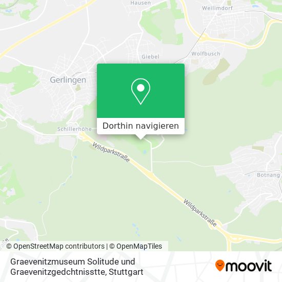 Graevenitzmuseum Solitude und Graevenitzgedchtnisstte Karte