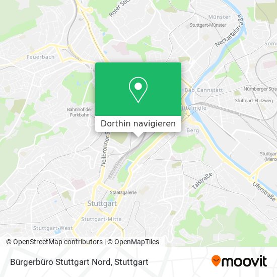 Bürgerbüro Stuttgart Nord Karte