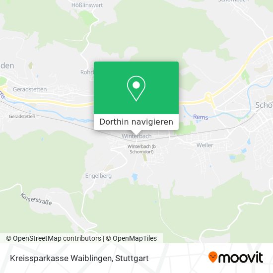 Kreissparkasse Waiblingen Karte