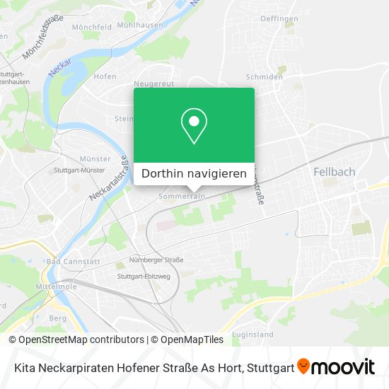 Kita Neckarpiraten Hofener Straße As Hort Karte