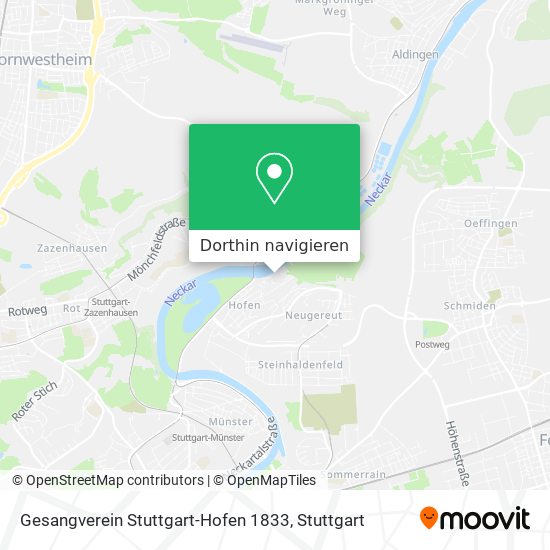 Gesangverein Stuttgart-Hofen 1833 Karte