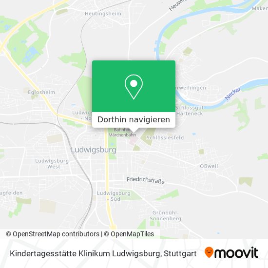 Kindertagesstätte Klinikum Ludwigsburg Karte