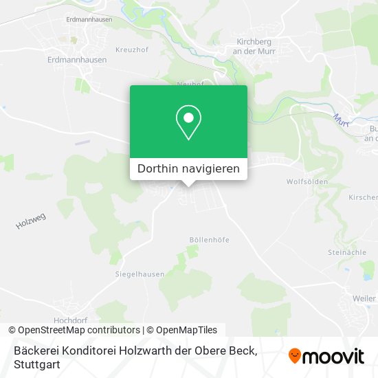 Bäckerei Konditorei Holzwarth der Obere Beck Karte