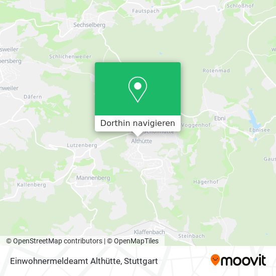 Einwohnermeldeamt Althütte Karte