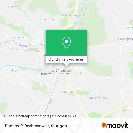 Doderer P. Rechtsanwalt Karte