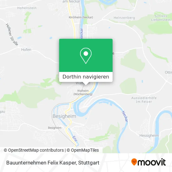 Bauunternehmen Felix Kasper Karte