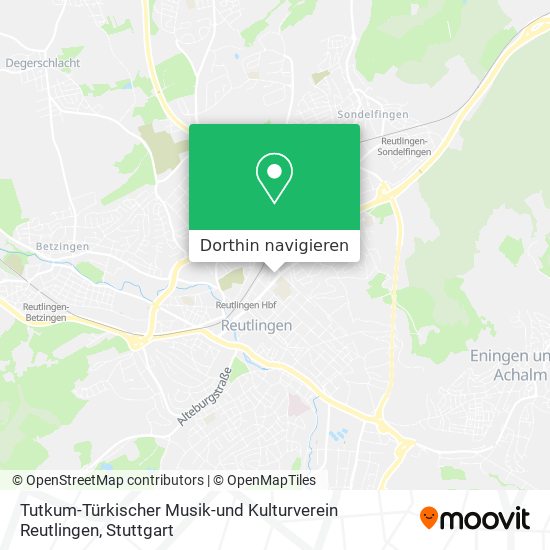 Tutkum-Türkischer Musik-und Kulturverein Reutlingen Karte