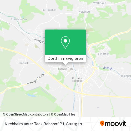Kirchheim unter Teck Bahnhof P1 Karte