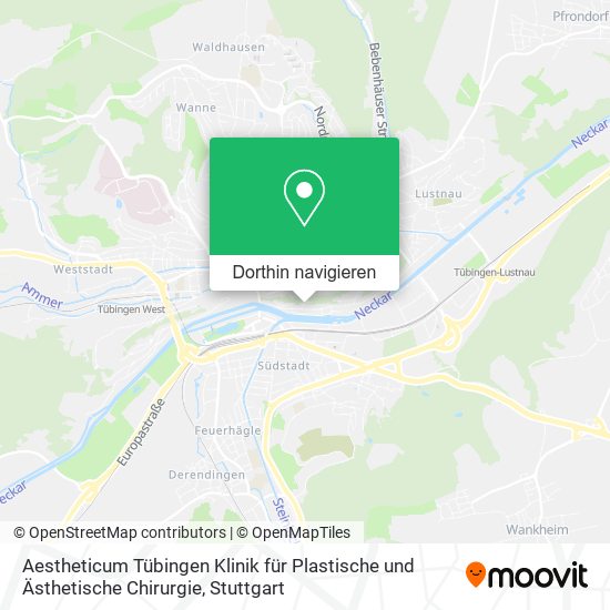 Aestheticum Tübingen Klinik für Plastische und Ästhetische Chirurgie Karte