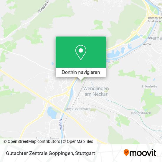 Gutachter Zentrale Göppingen Karte