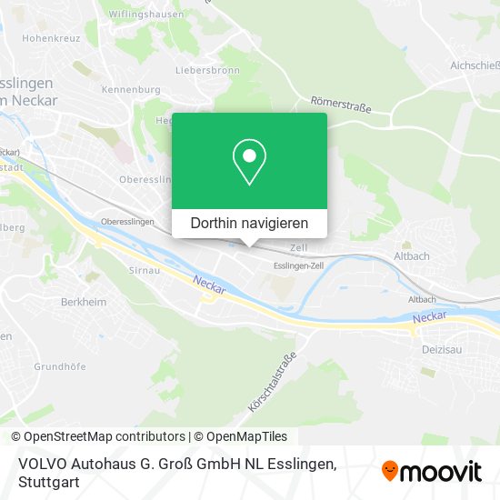VOLVO Autohaus G. Groß GmbH NL Esslingen Karte