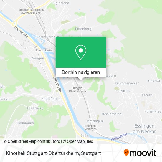 Kinothek Stuttgart-Obertürkheim Karte