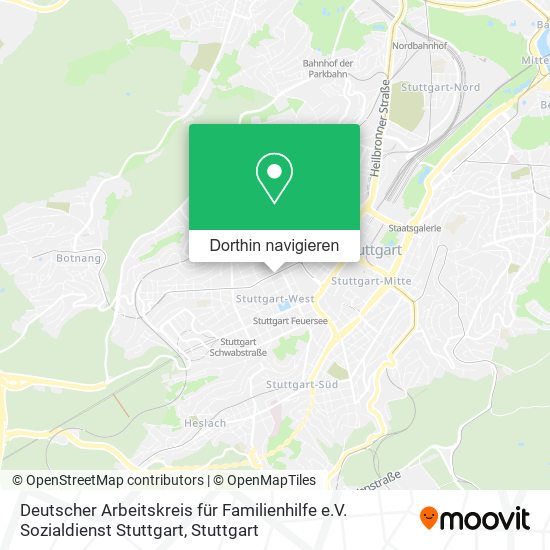 Deutscher Arbeitskreis für Familienhilfe e.V. Sozialdienst Stuttgart Karte