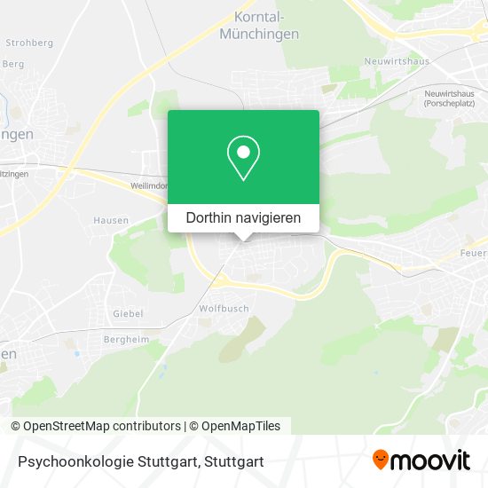 Psychoonkologie Stuttgart Karte