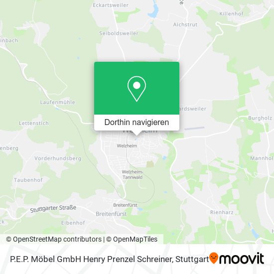 P.E.P. Möbel GmbH Henry Prenzel Schreiner Karte