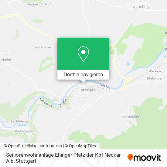Seniorenwohnanlage Ehinger Platz der Kbf Neckar-Alb Karte