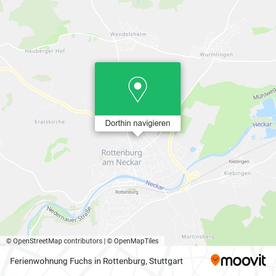 Ferienwohnung Fuchs in Rottenburg Karte
