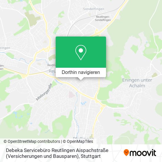 Debeka Servicebüro Reutlingen Aispachstraße (Versicherungen und Bausparen) Karte