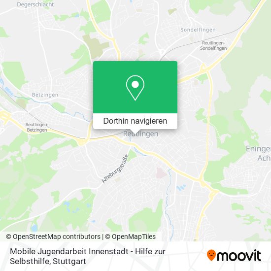 Mobile Jugendarbeit Innenstadt - Hilfe zur Selbsthilfe Karte