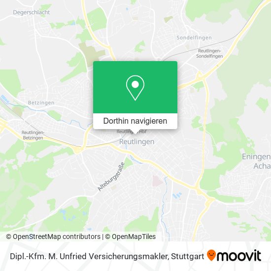Dipl.-Kfm. M. Unfried Versicherungsmakler Karte