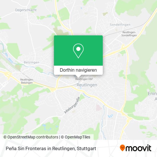Peña Sin Fronteras in Reutlingen Karte