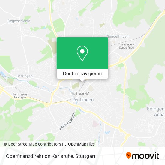 Oberfinanzdirektion Karlsruhe Karte