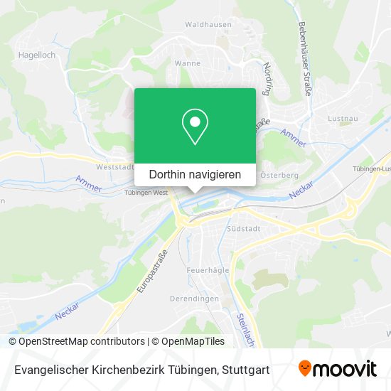 Evangelischer Kirchenbezirk Tübingen Karte