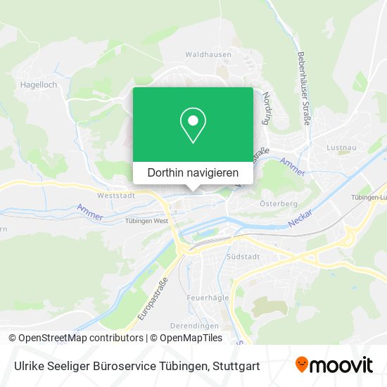 Ulrike Seeliger Büroservice Tübingen Karte