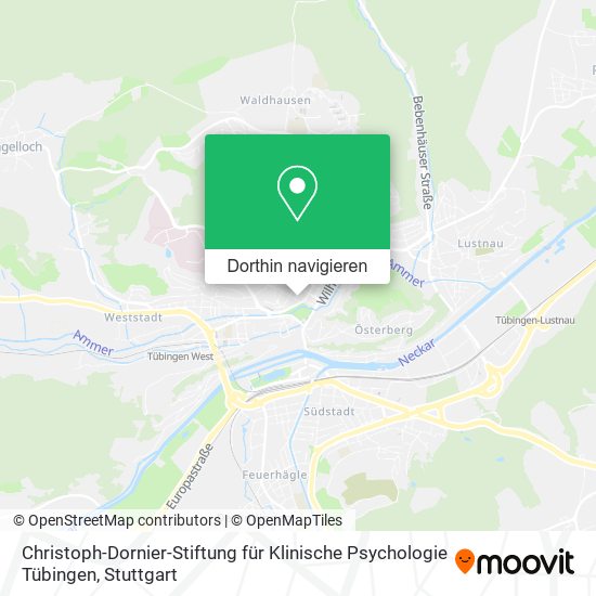 Christoph-Dornier-Stiftung für Klinische Psychologie Tübingen Karte