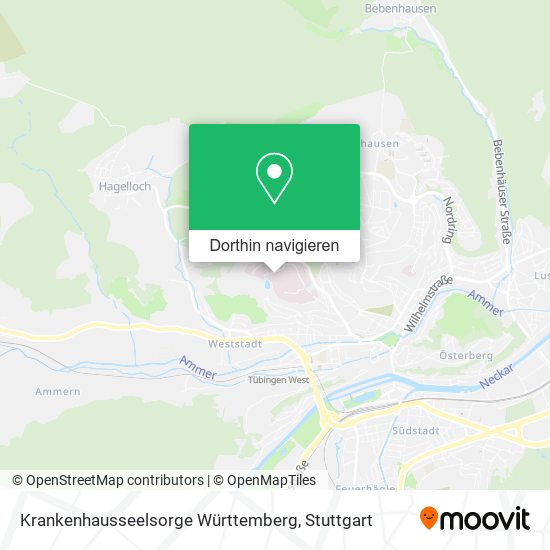 Krankenhausseelsorge Württemberg Karte