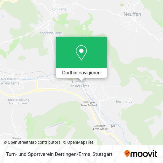 Turn- und Sportverein Dettingen / Erms Karte