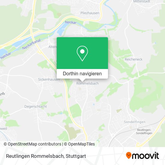 Reutlingen Rommelsbach Karte