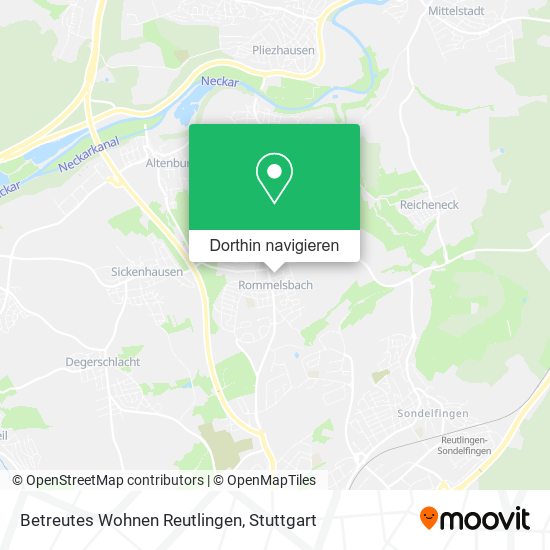 Betreutes Wohnen Reutlingen Karte