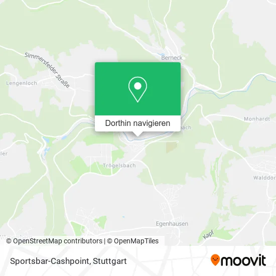 Sportsbar-Cashpoint Karte