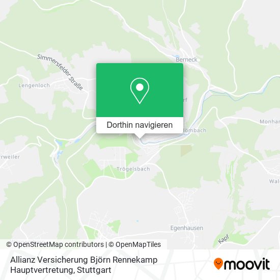 Allianz Versicherung Björn Rennekamp Hauptvertretung Karte