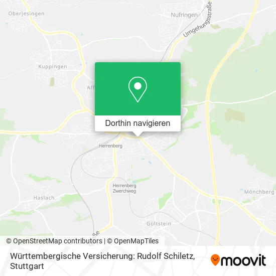 Württembergische Versicherung: Rudolf Schiletz Karte