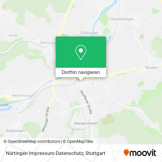 Nürtingen Impressum Datenschutz Karte